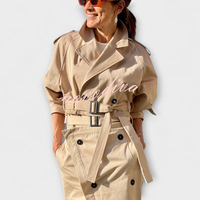 Lyra - Elegant Midi Skirt Jacket with Pockets