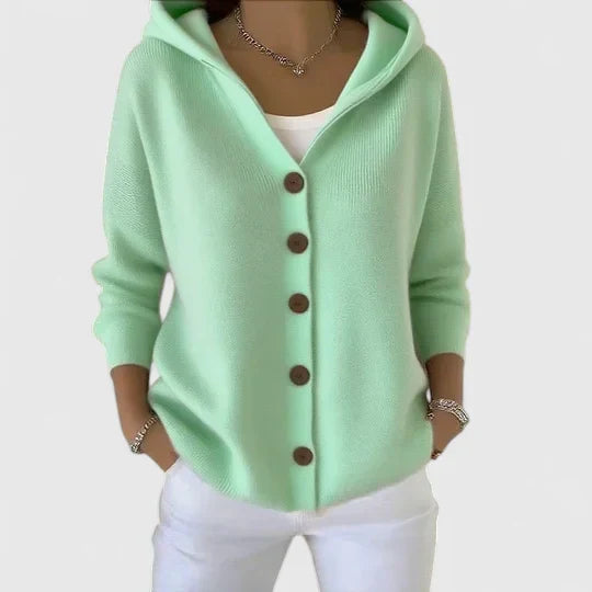Olivia | Hooded Knit Cardigan