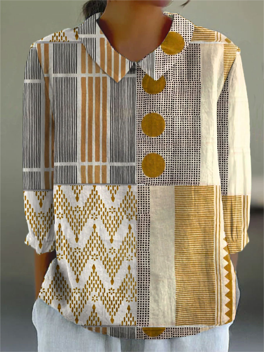 Zyra | Geo Patch Blouse