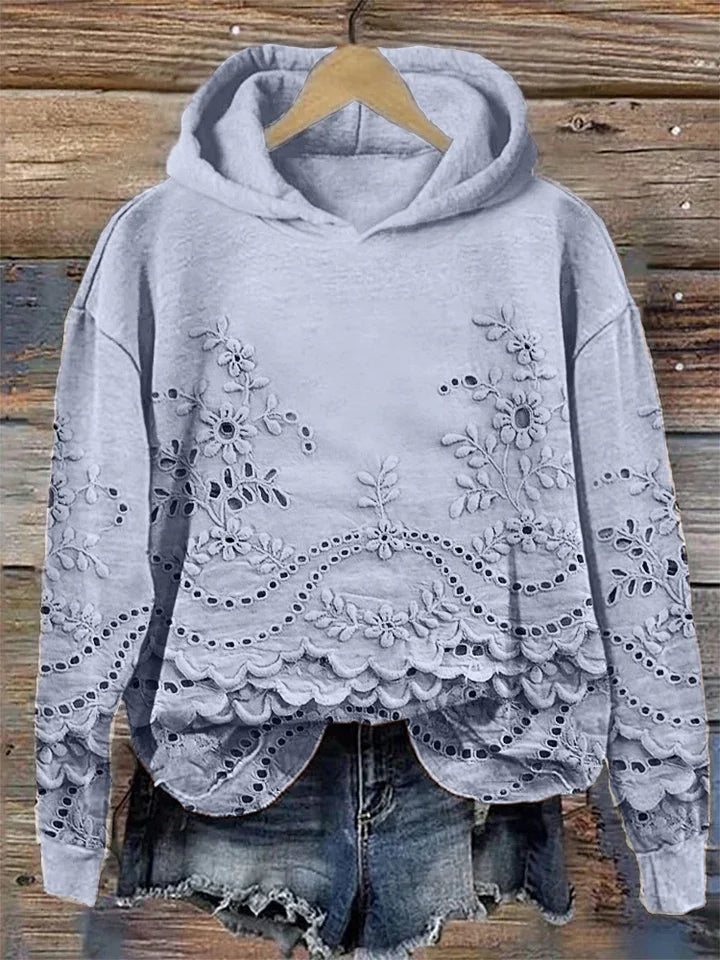 Cheryl | Lace-Trimmed Cozy Sweater