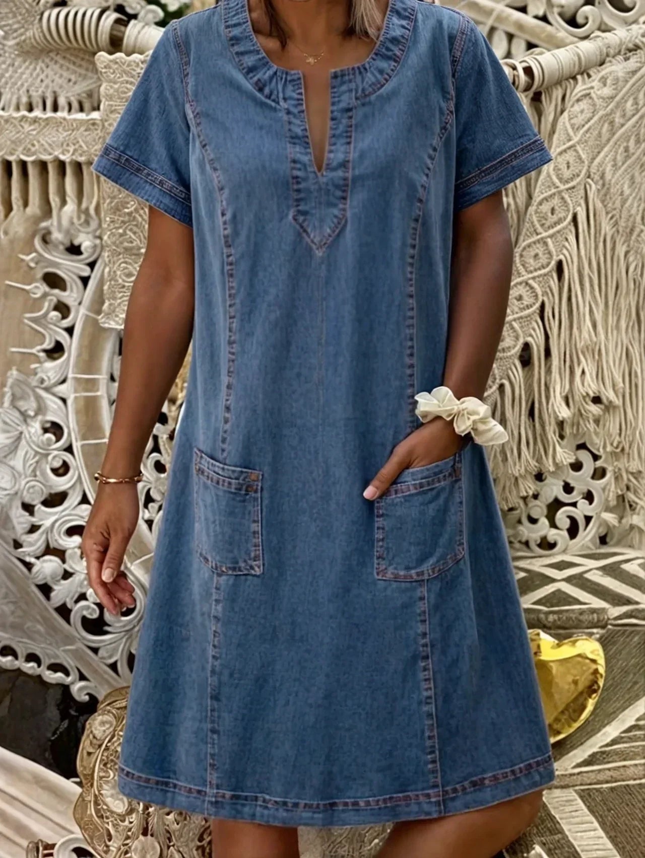 Venus | Elegant Denim Dress