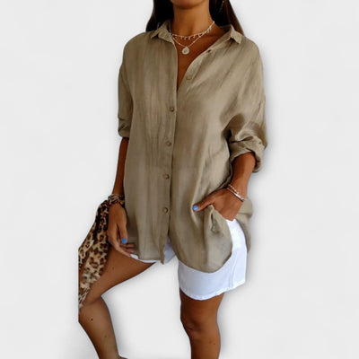 Ava | Elegant Pleated Blouse