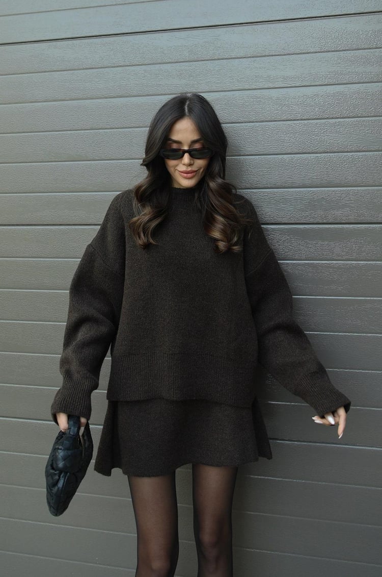 Lily | Cozy Sweater Skirt Set