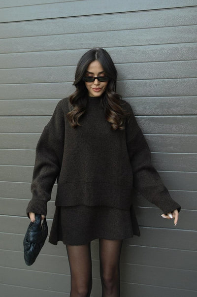 Lily | Cozy Sweater Skirt Set