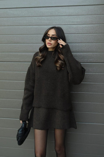 Lily | Cozy Sweater Skirt Set