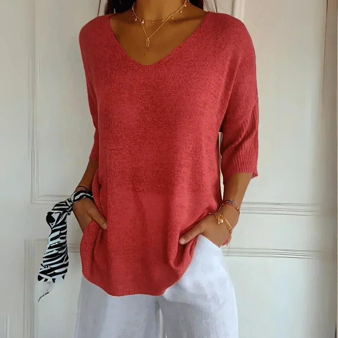 Sophie | Lightweight V-Neck Sweater